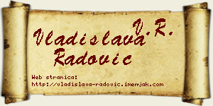 Vladislava Radović vizit kartica